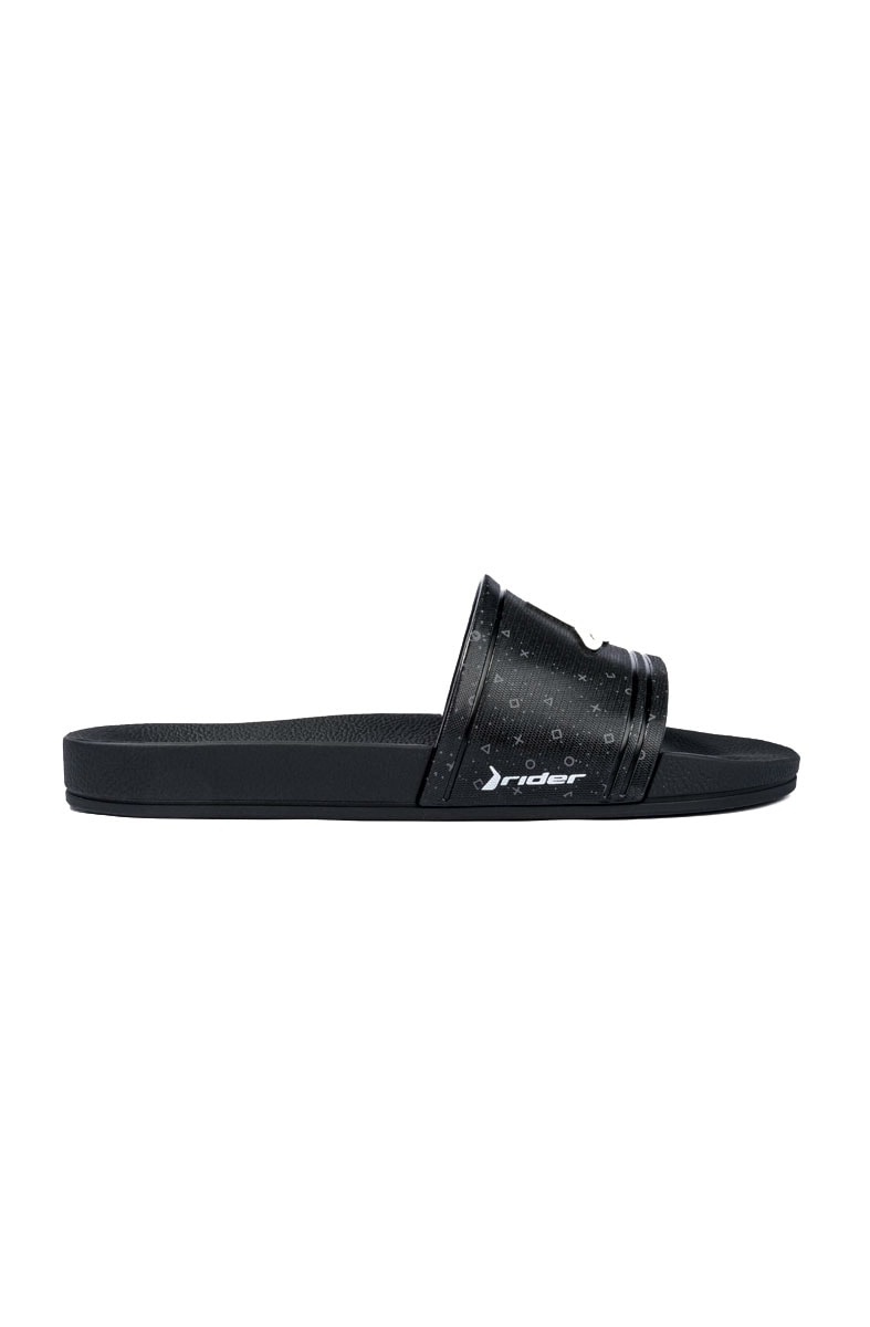 Chinelo Slide Rider + Meia Playstation II Preto/Preto - NewSkull
