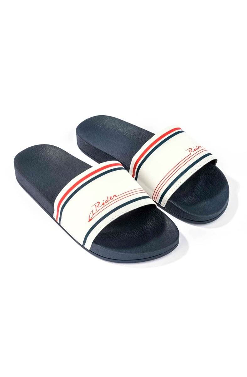 Chinelo Slide Rider R86 Azul/Branco - NewSkull