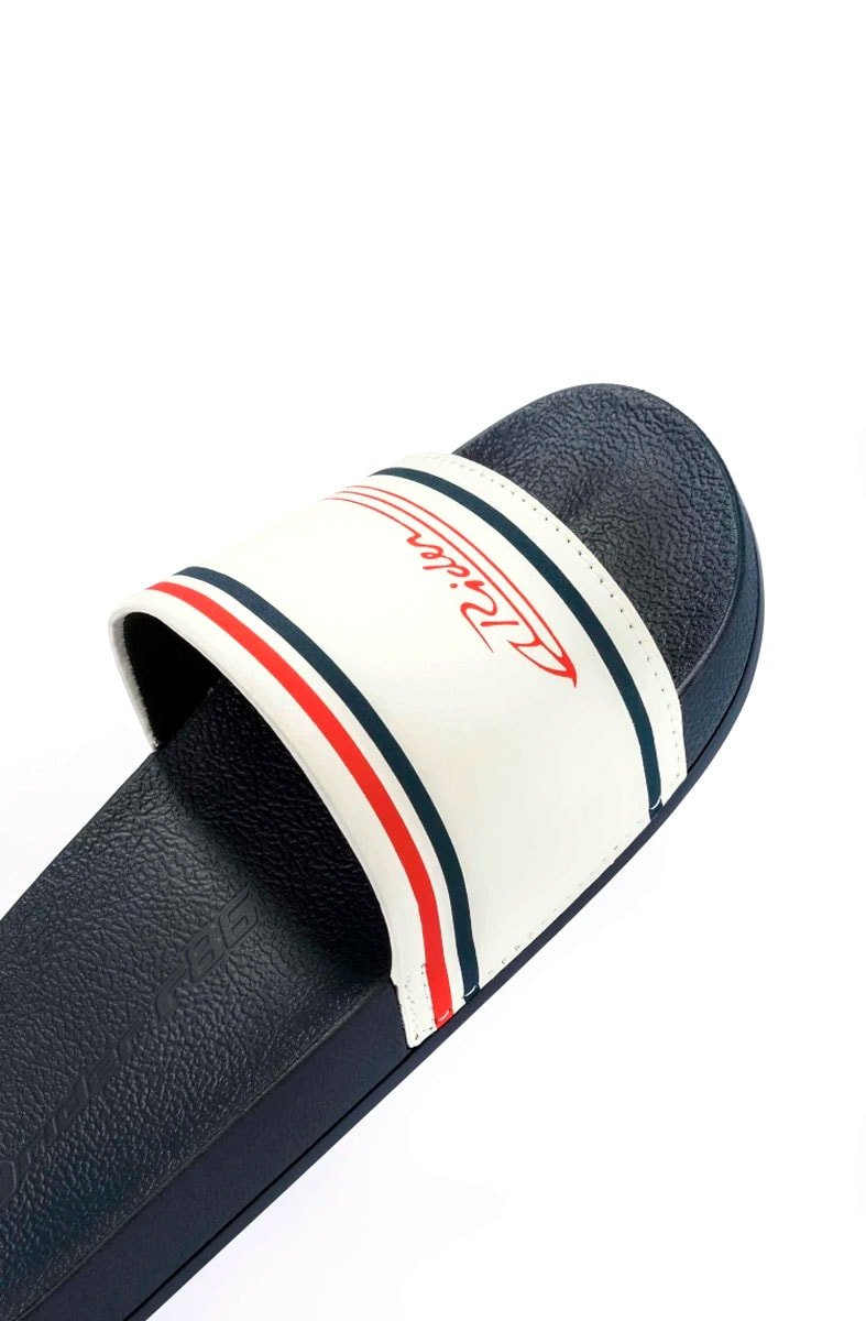 Chinelo Slide Rider R86 Azul/Branco - NewSkull