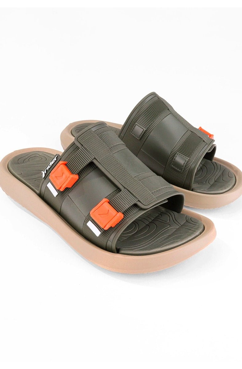 Chinelo Slide Rider Rt Slide AD Bege/Verde - NewSkull