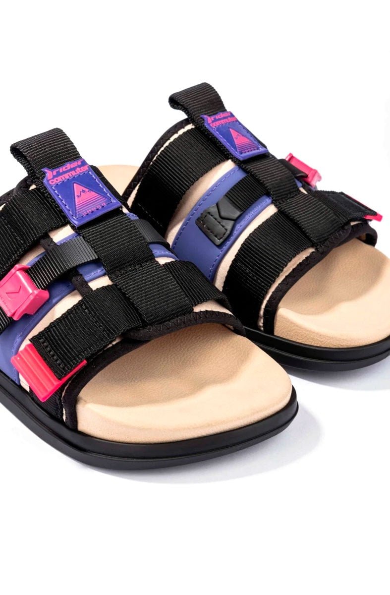Chinelo Slide Rider Slx Commuter Pack Preto/Bege/Rosa - NewSkull