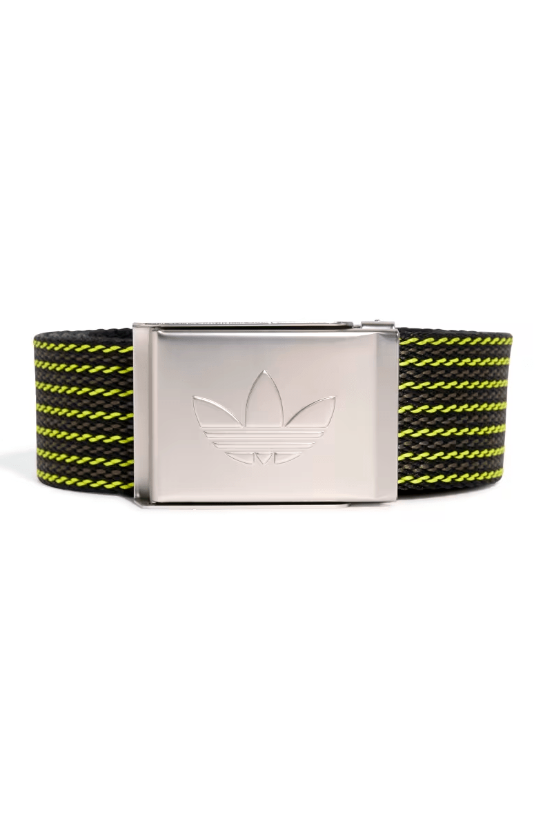 Cinto Adidas Trefoil Reversível Preto/Amarelo - NewSkull