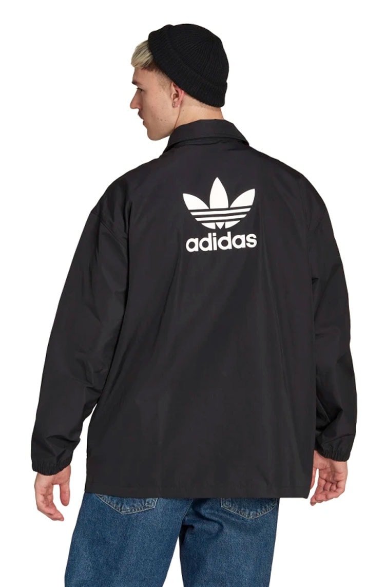 Jaqueta Adidas Adicolor Classics Trefoil Coach Preto/Branco - NewSkull