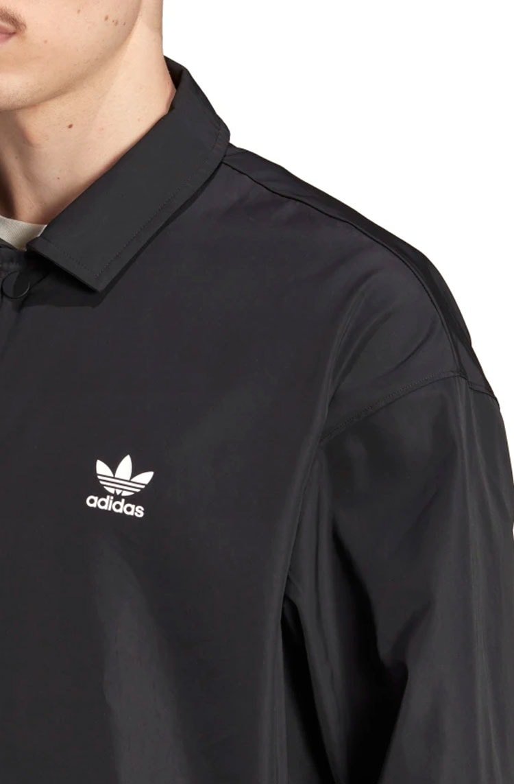 Jaqueta Adidas Adicolor Classics Trefoil Coach Preto/Branco - NewSkull