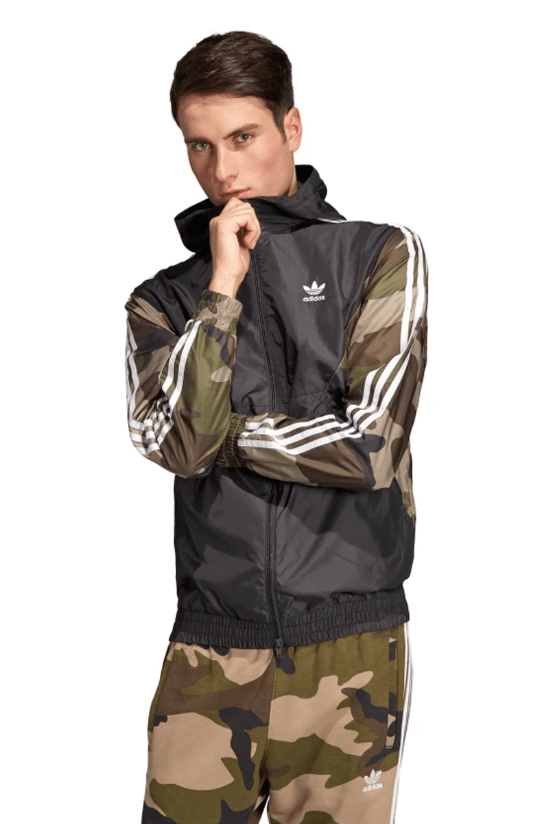 JAQUETA ADIDAS CORTA VENTO CAMUFLADO PRETA - NewSkull