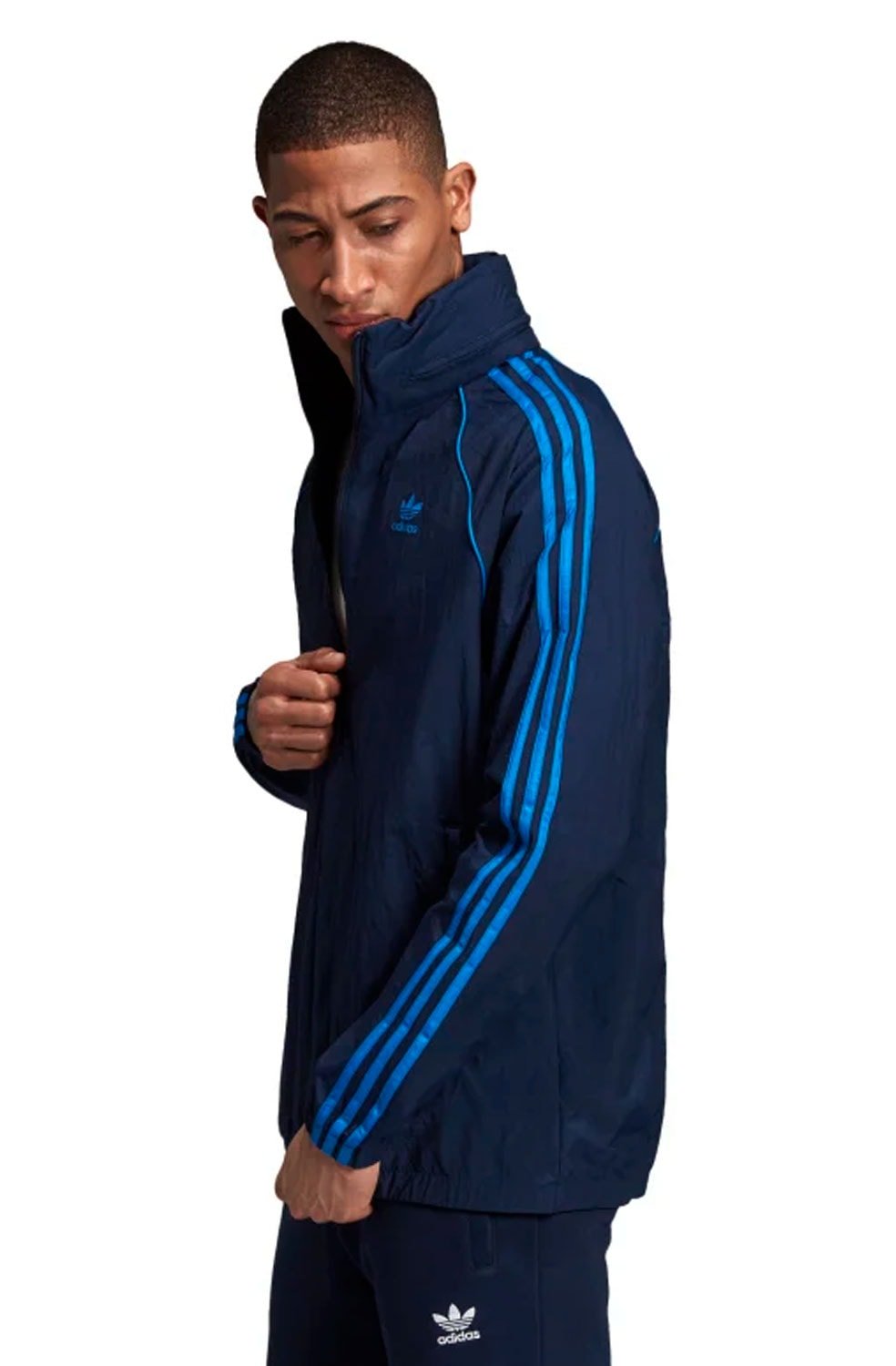 Jaqueta Adidas Corta Vento Capuz SST Retro Azul - NewSkull