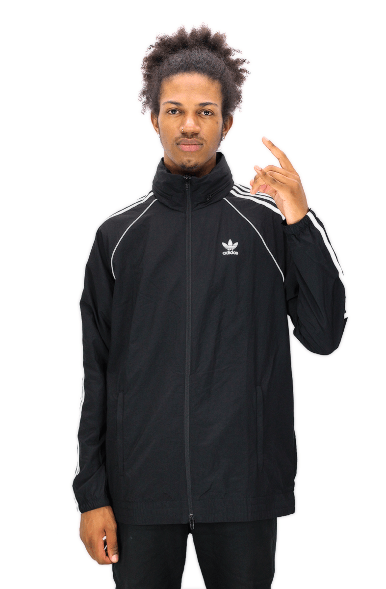 JAQUETA ADIDAS CORTA VENTO CAPUZ SST RETRO PRETA - NewSkull