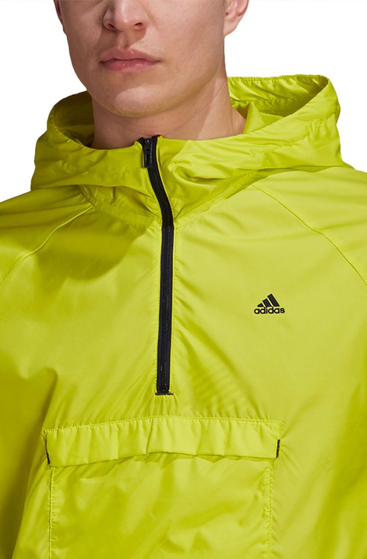 Jaqueta Adidas Corta Vento Designed 2 Move Ativated Tech Aeroready Amarela/Preta - NewSkull