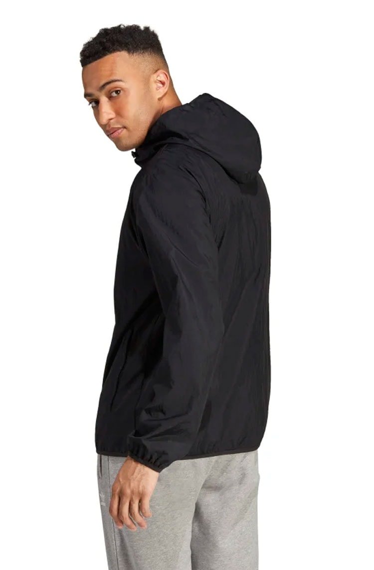 Jaqueta Adidas Corta Vento Trefoil Essentials Preto/Branco - NewSkull