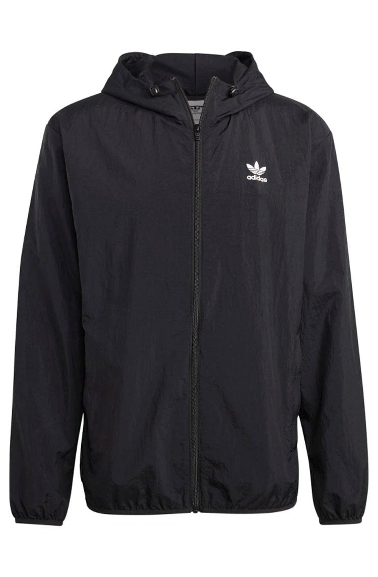 Jaqueta Adidas Corta Vento Trefoil Essentials Preto/Branco - NewSkull