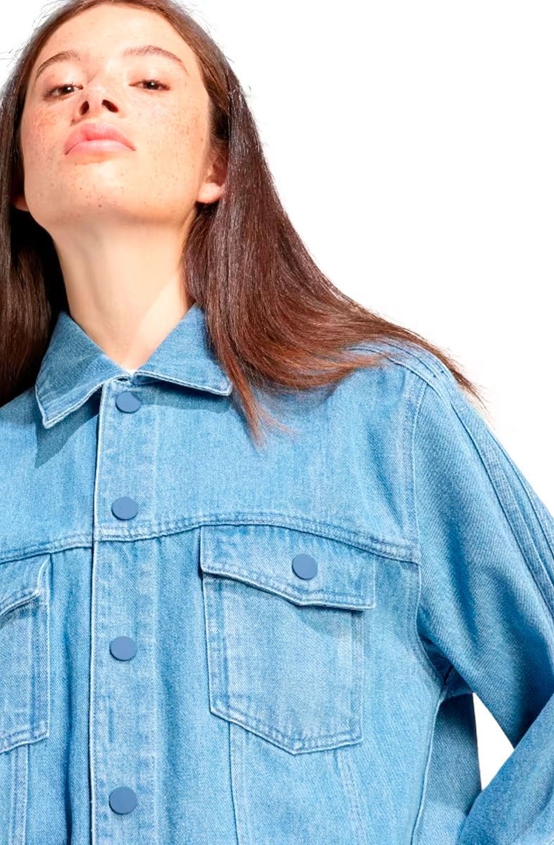 Jaqueta Adidas Kseniaschnaider 3 - stripes Jeans Azul - NewSkull