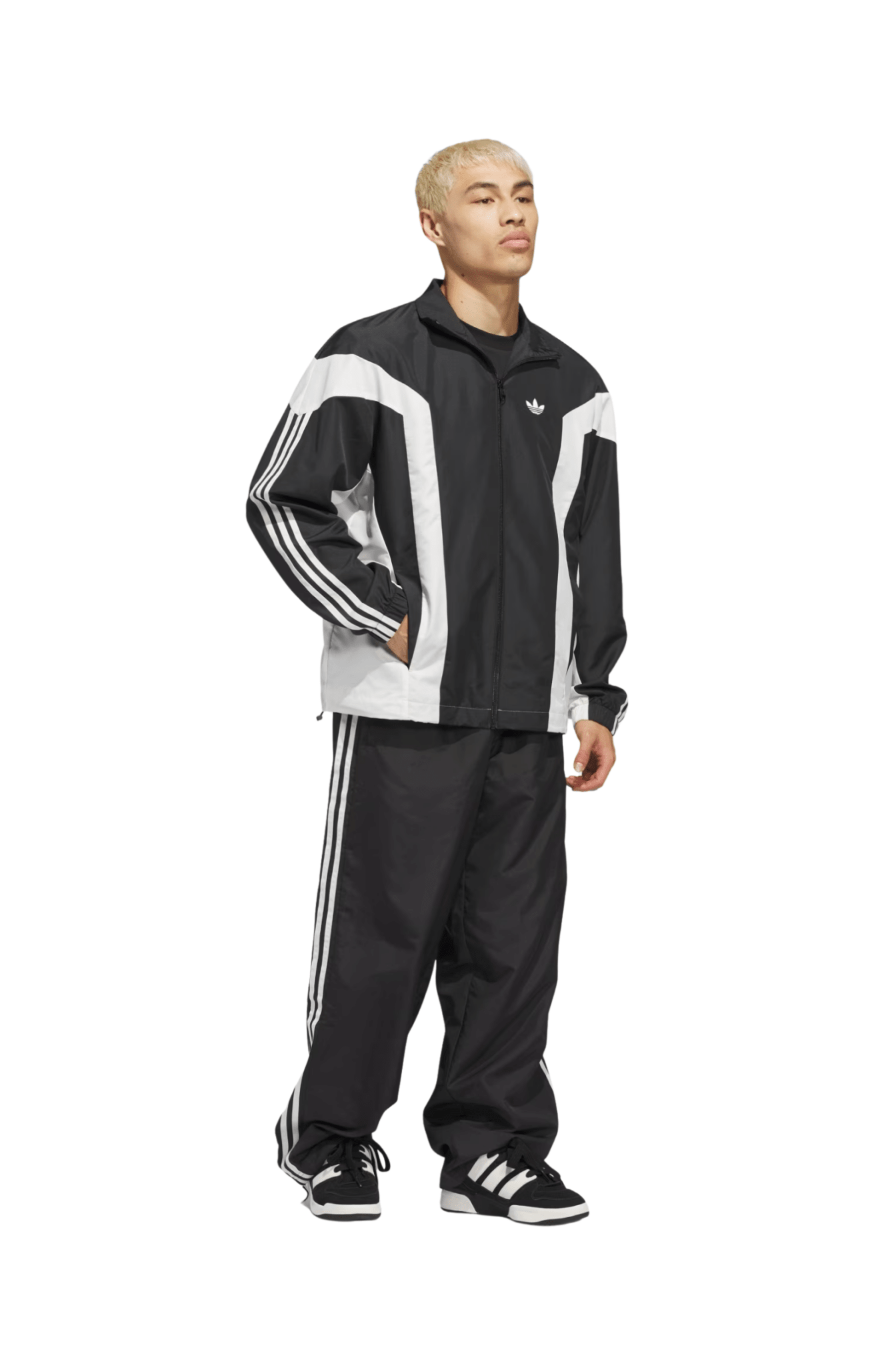 Jaqueta Adidas Originals Basketball Windbreaker Preto/Branco - NewSkull