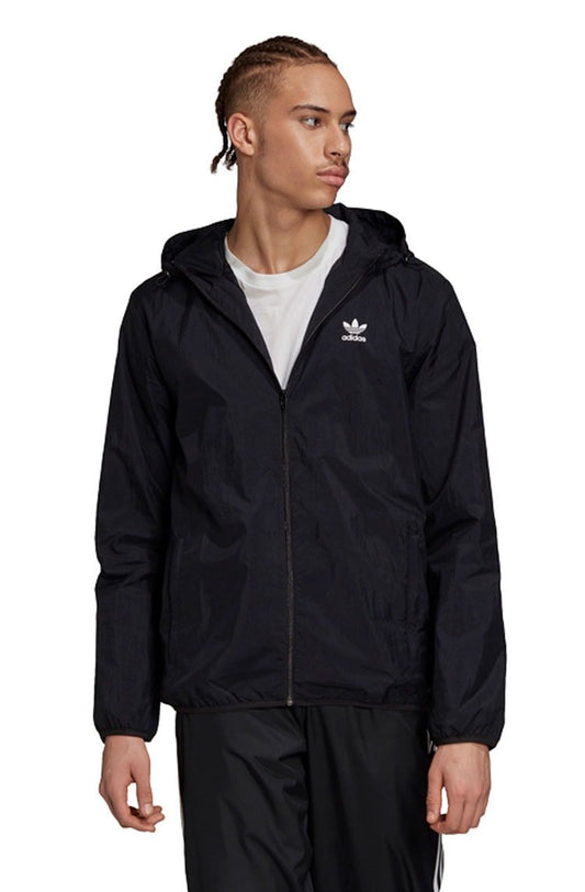 Jaqueta Adidas Quebra Vento Trefol Essentials Preta - NewSkull