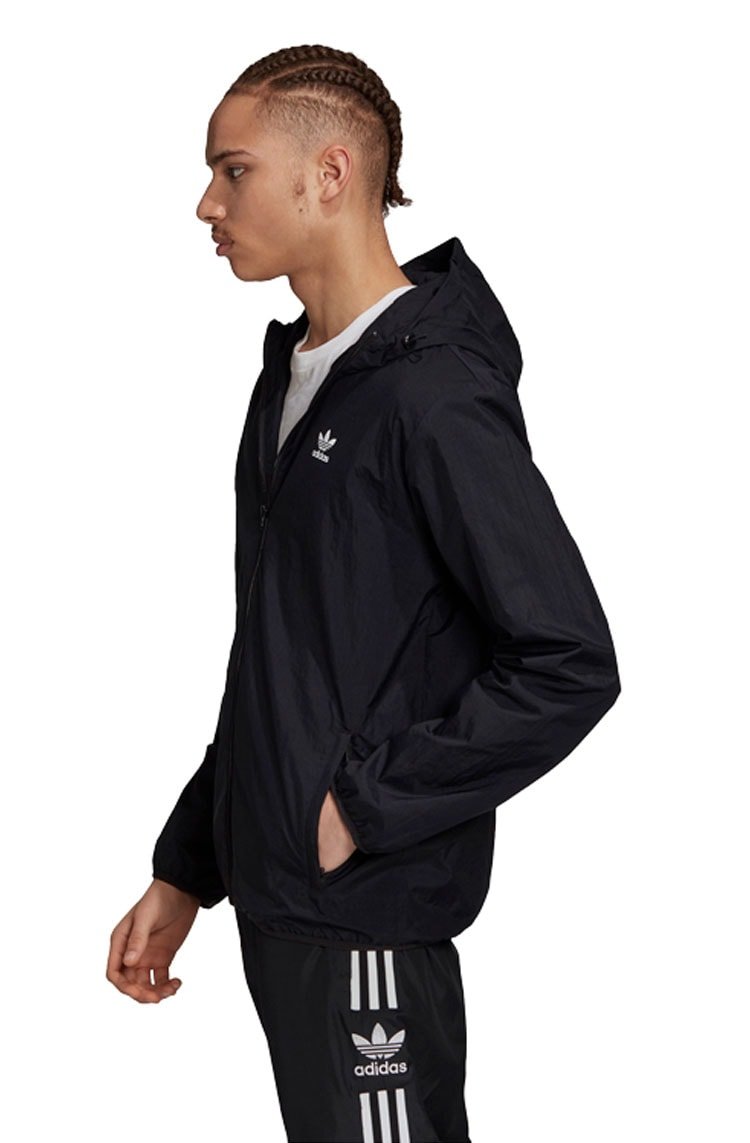 Jaqueta Adidas Quebra Vento Trefol Essentials Preta - NewSkull