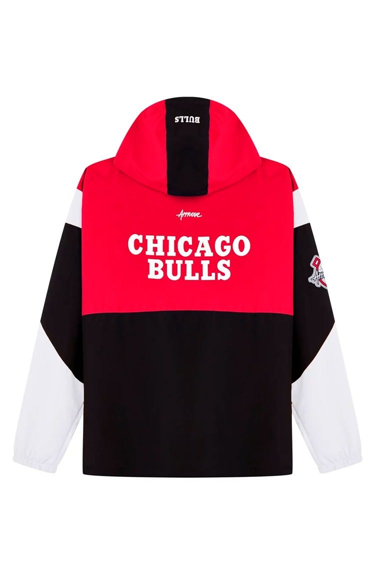 Jaqueta Approve Corta Vento Anorak X NBA Bulls Preto/Vermelho/Branco - NewSkull