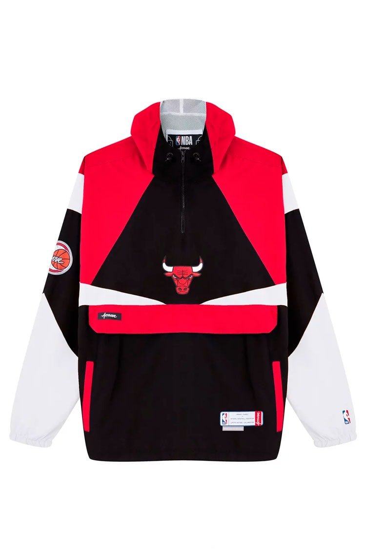 Jaqueta Approve Corta Vento Anorak X NBA Bulls Preto/Vermelho/Branco - NewSkull