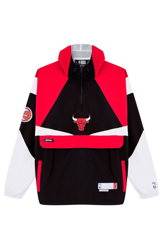 Jaqueta Approve Corta Vento Anorak X NBA Bulls Preto/Vermelho/Branco - NewSkull
