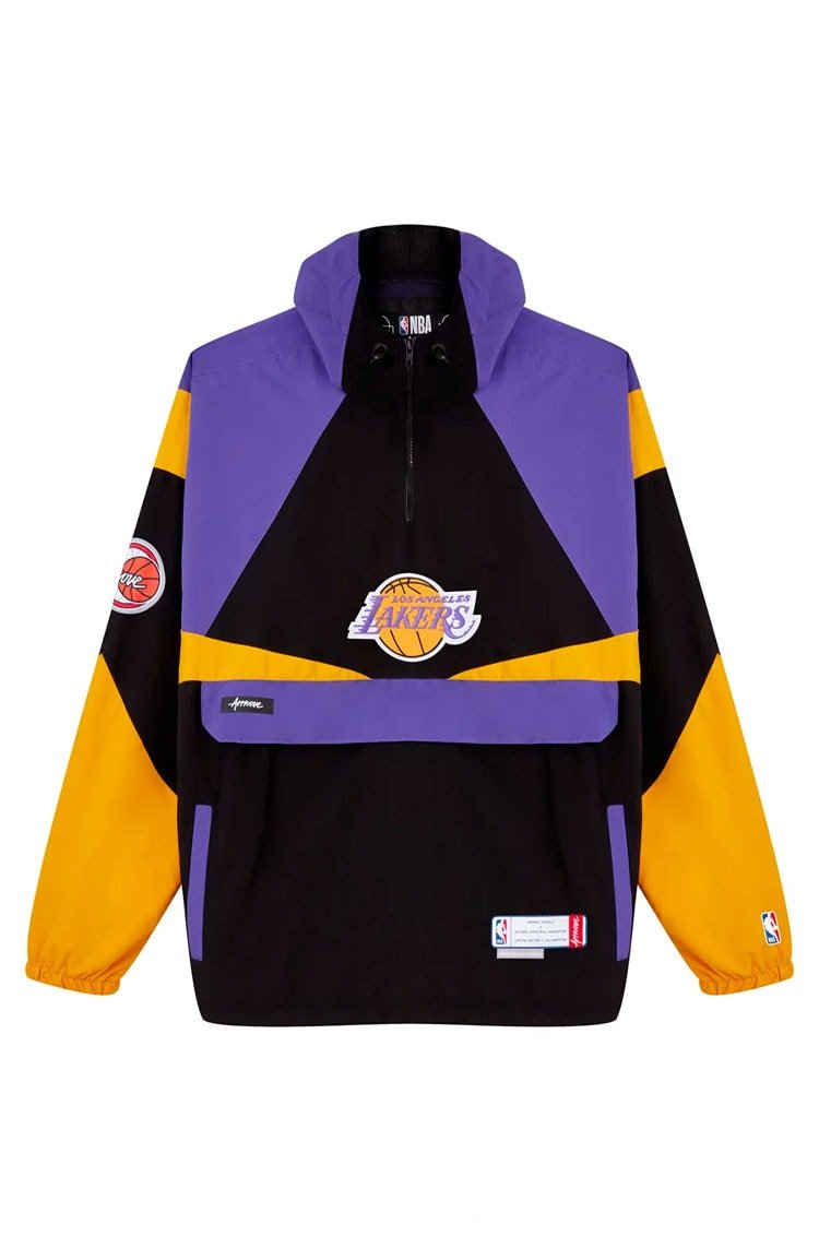 Jaqueta Approve Corta Vento Anorak X NBA Lakers Preto/Roxo/Amarelo - NewSkull