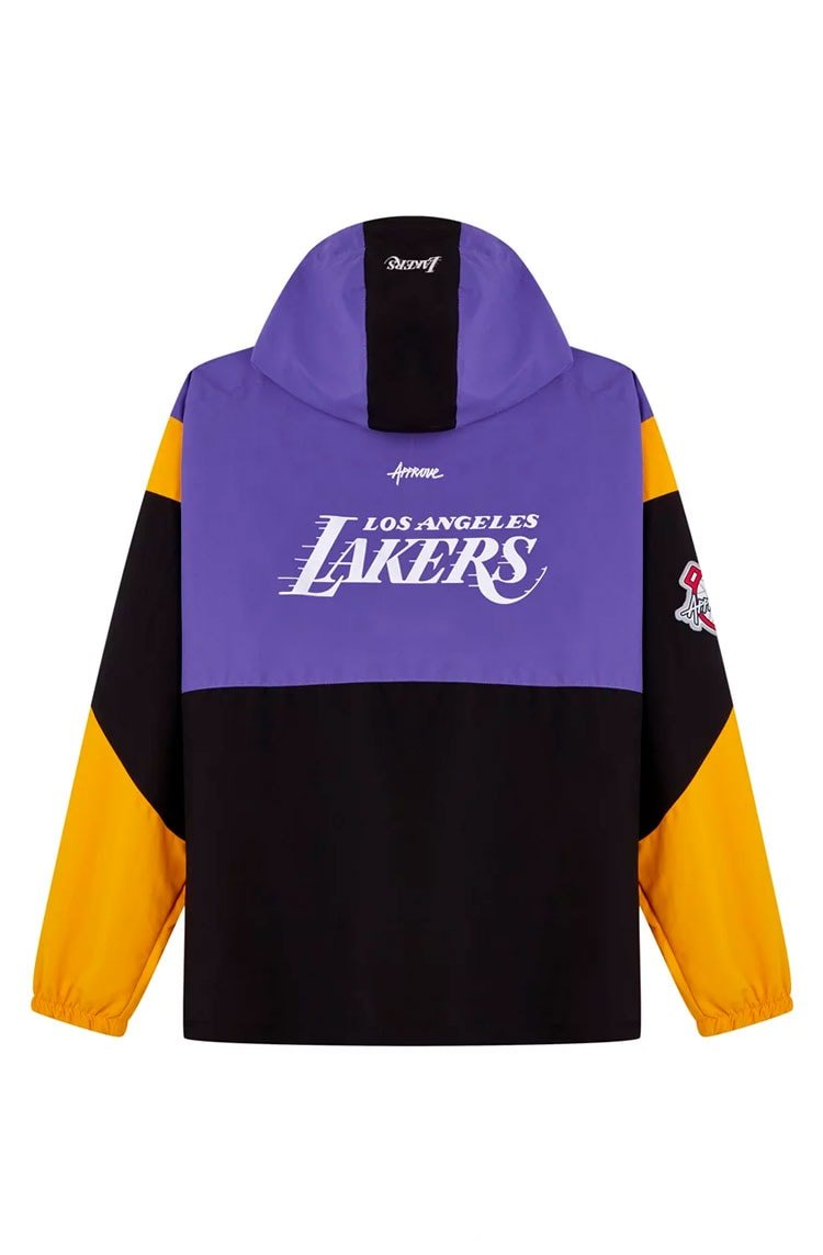Jaqueta Approve Corta Vento Anorak X NBA Lakers Preto/Roxo/Amarelo - NewSkull