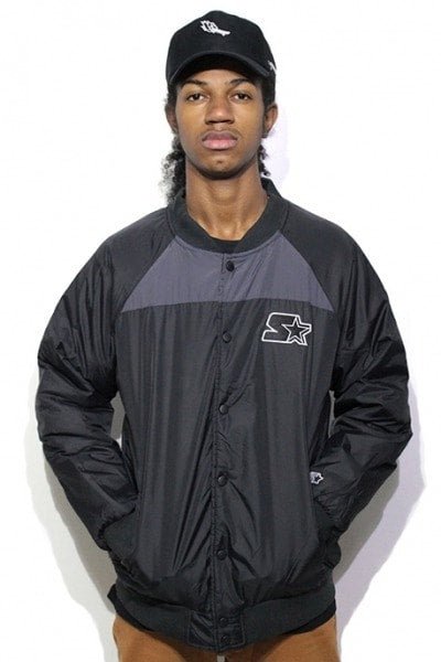 Jaqueta Bomber Starter Black Label Patch Preto - NewSkull