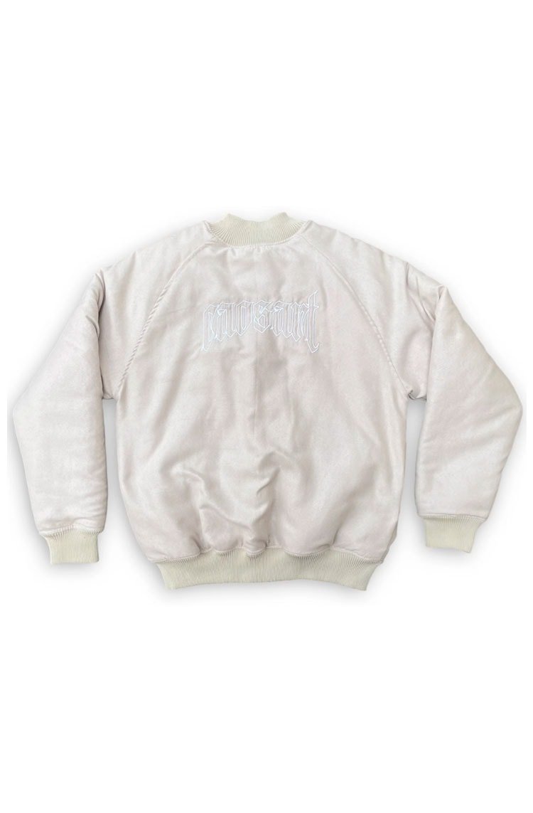 Jaqueta Caos Art ink Bomber Camurça Bege - NewSkull