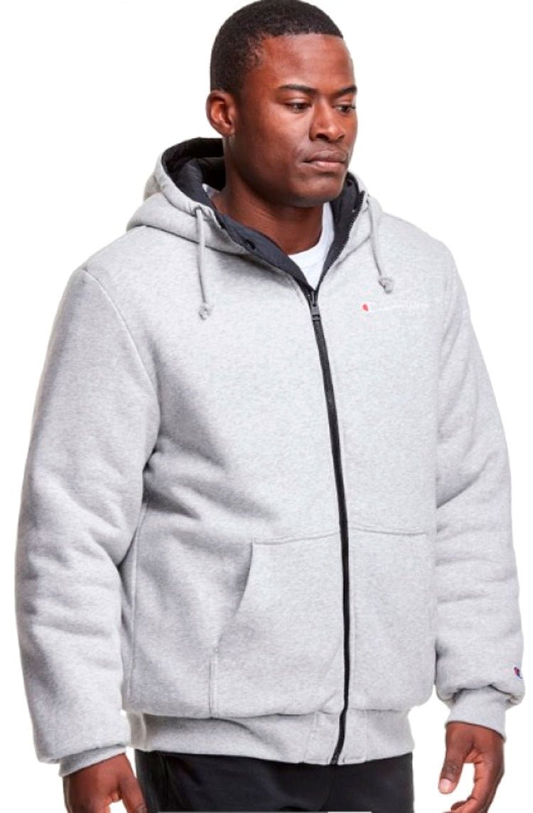 Jaqueta Champion Reversible Powerblend Puffer Preto/Cinza - NewSkull