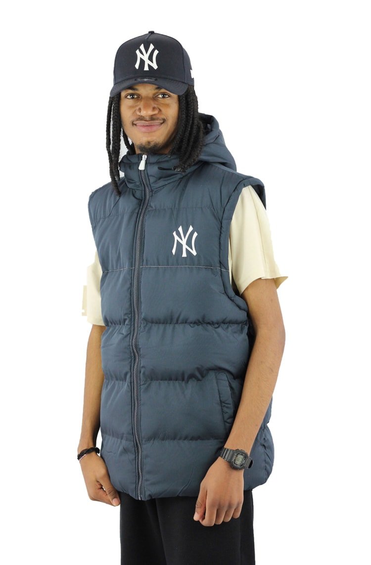 Jaqueta Colete New Era Estofada Alkaline New York Yankees Azul/Marinho - NewSkull