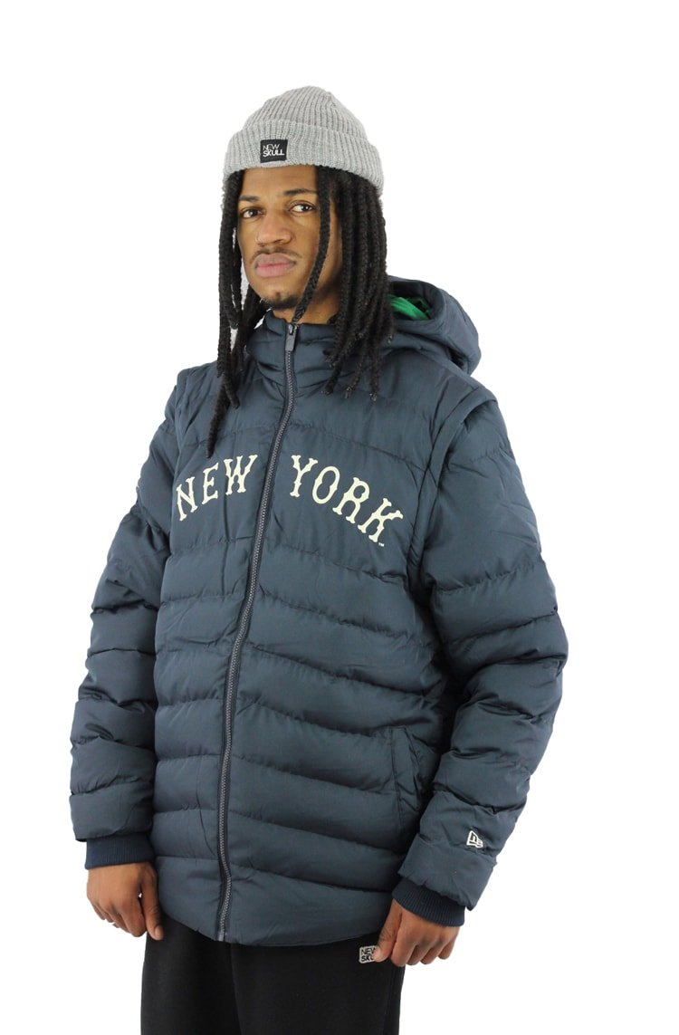 Jaqueta Colete New Era Estofada Puffer New York Yankees Mlb Azul - NewSkull