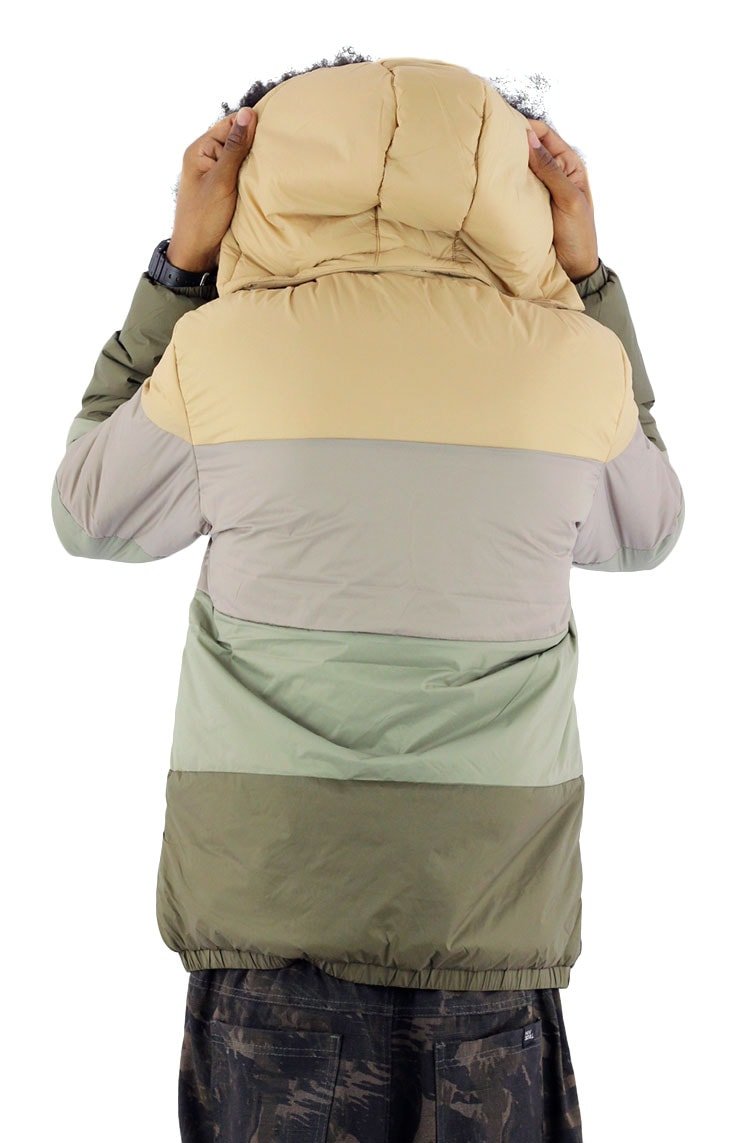 Jaqueta FILA Padded Capuz Marrom/Verde - NewSkull