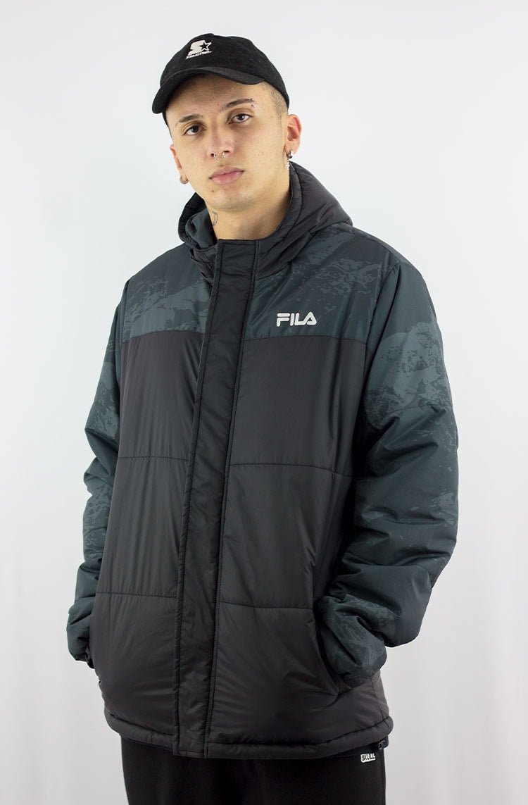 Jaqueta Fila Padded II Verde/Preta - NewSkull