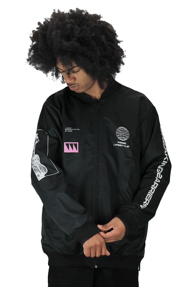 Jaqueta Mess Corta Vento Video Girl Preta - NewSkull