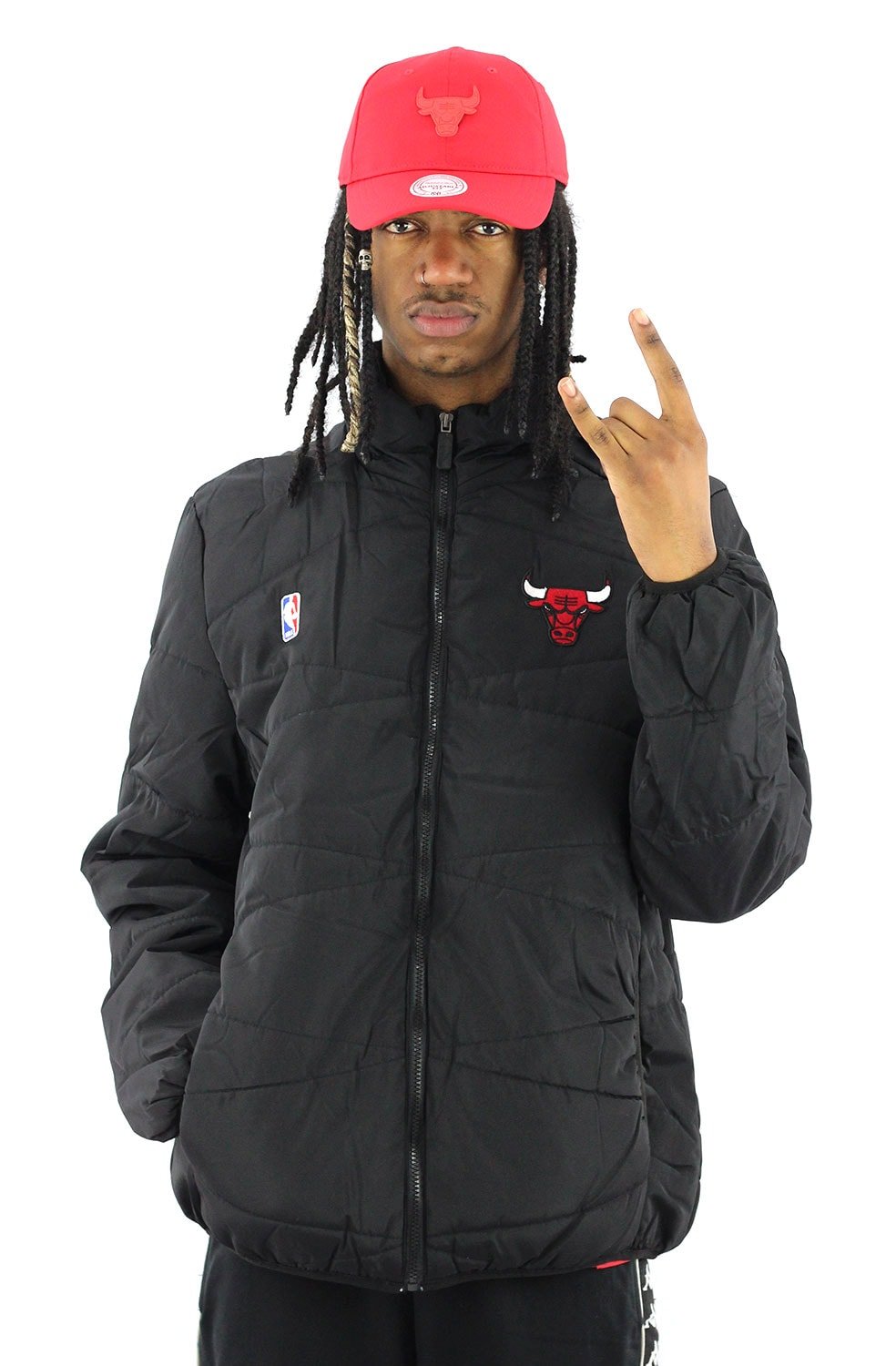 Jaqueta NBA Chicago Bulls Estofada Preta - NewSkull
