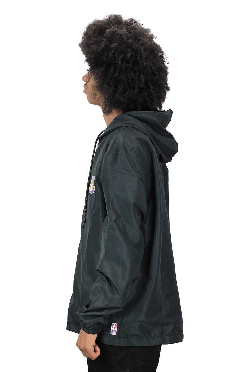 Jaqueta NBA Corta Vento Los Angeles Lakers Capuz Preta - NewSkull