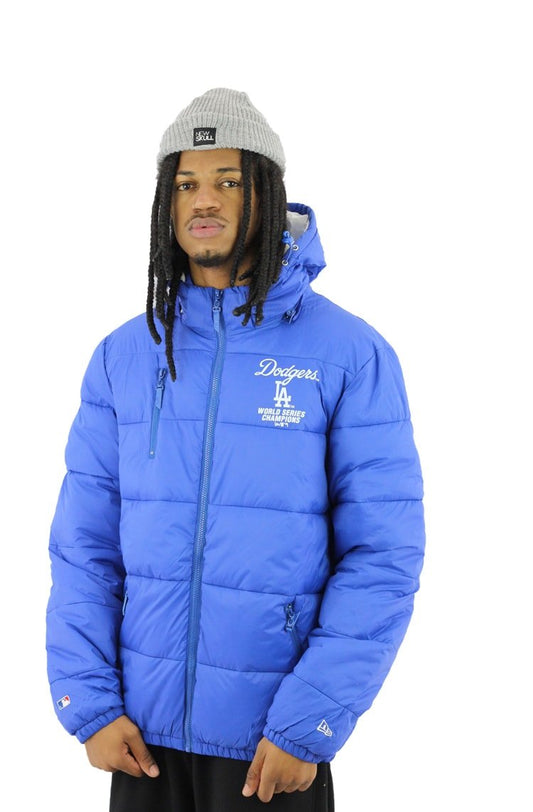 Jaqueta New Era Estofada Bomber Los Angeles Dodgers Mlb Azul - NewSkull