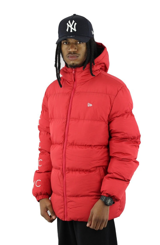 Jaqueta New Era Estofada Simple Sign NYC Vermelha - NewSkull