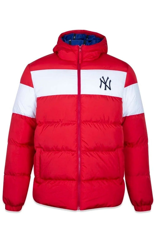 Jaqueta New Era Puffer MLB New York Yankees World Vermelho/Branco - NewSkull