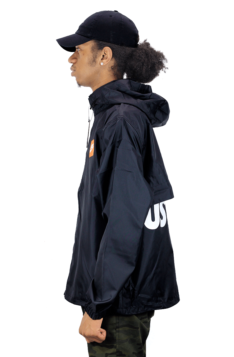JAQUETA NIKE CORTA VENTO CAPUZ SPORTSWEAR JDI HD PRETA - NewSkull
