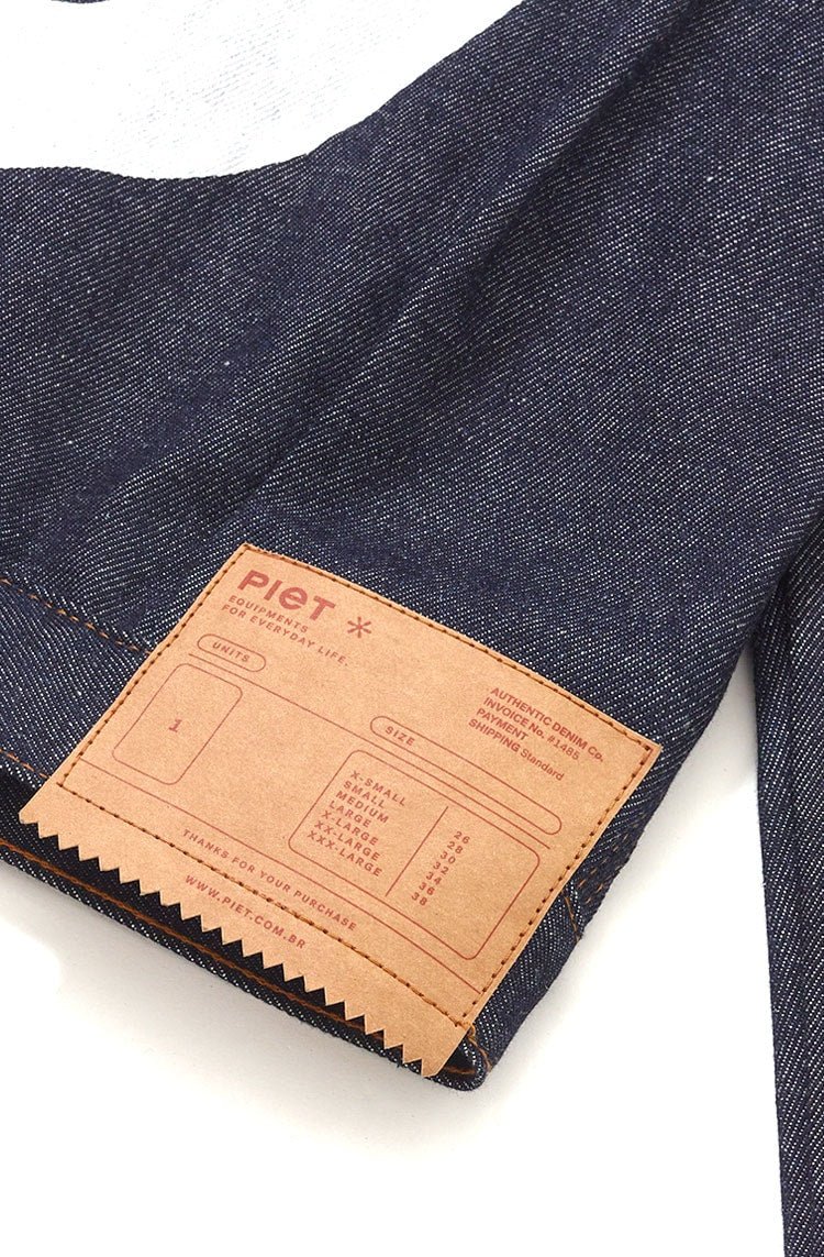 Jaqueta Piet 1940 Raw Denim Trucker Jacket Azul - NewSkull