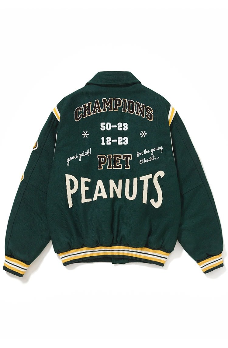 Jaqueta Piet x Peanuts Snoopy Varsity Verde - NewSkull