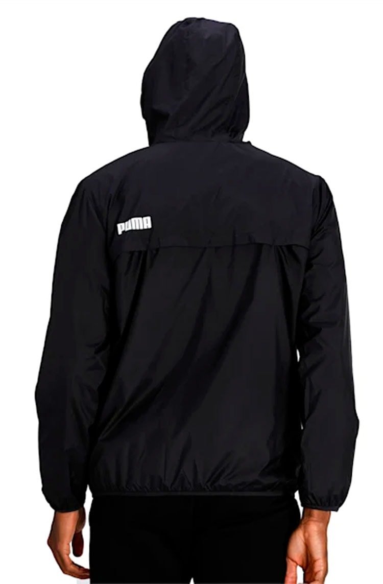 Jaqueta PUMA Corta Vento ESS Solid Masculina Preta/Branco - NewSkull