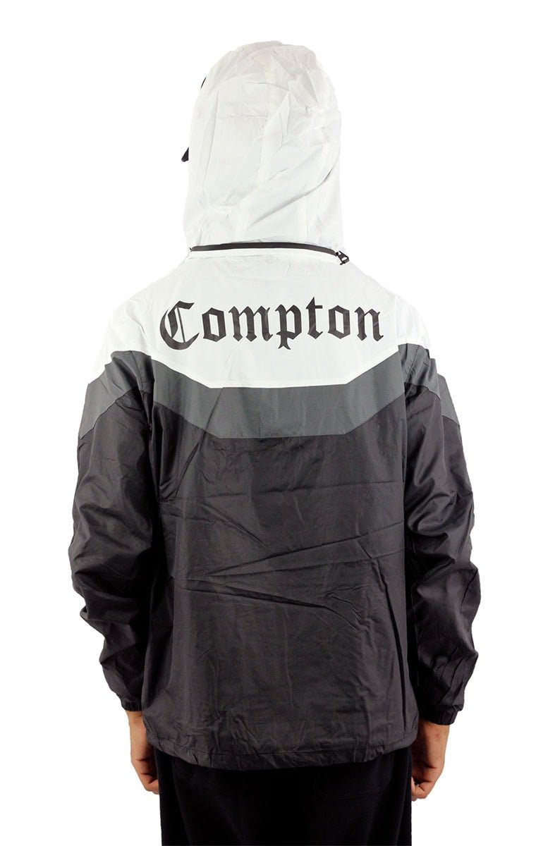 Jaqueta Starter Corta Vento Anarok Compton Branca/Cinza/Preta - NewSkull