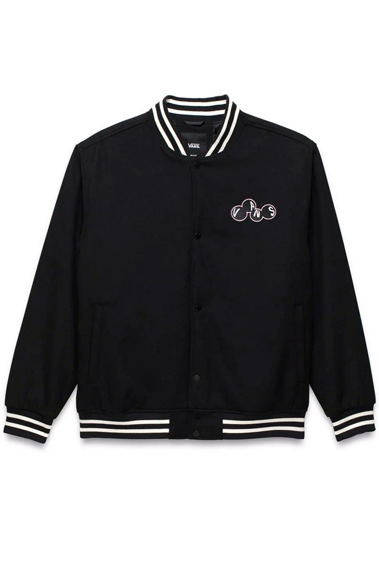 Jaqueta Vans Scutlle Baseball Preto/Branco - NewSkull