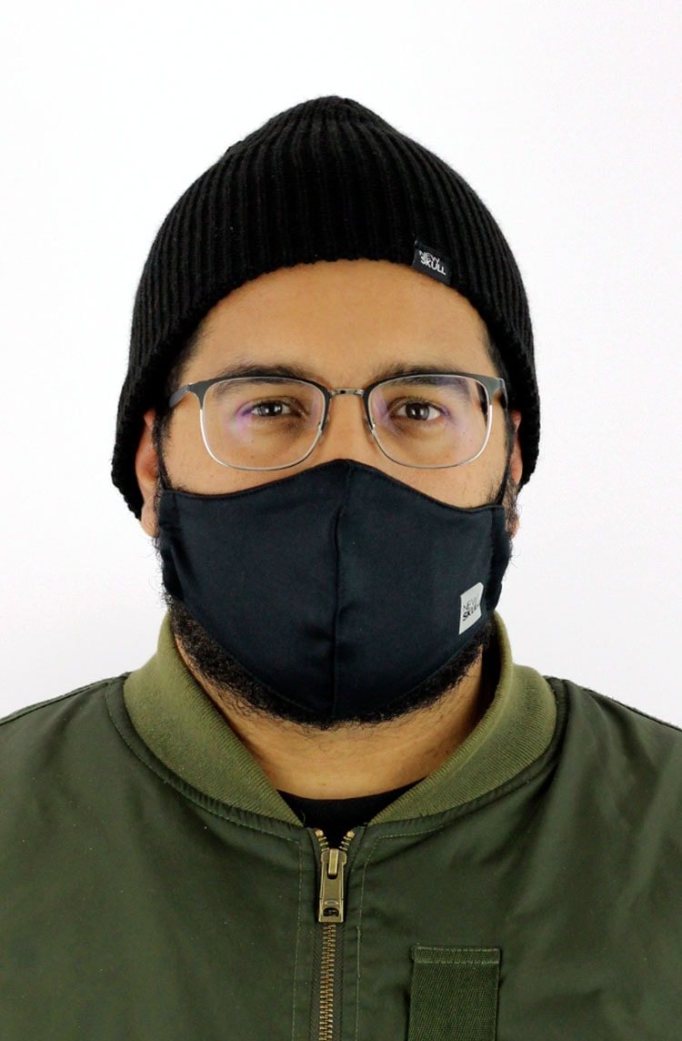 Mascara NewSkull Refletiva Neoprene Dupla Preta - NewSkull