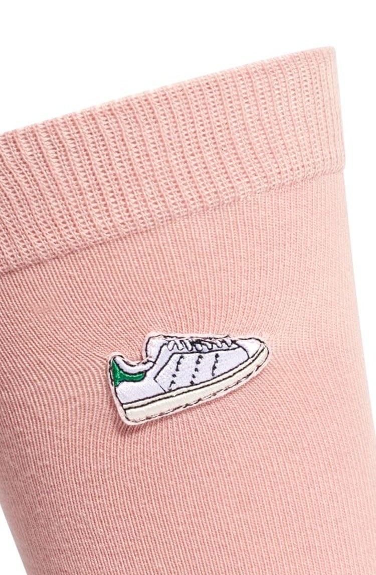 Meia Adidas Stan Smith Cano Alto Rosa - NewSkull
