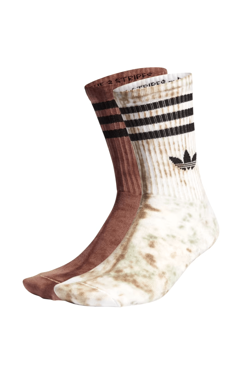 Meia Adidas Tye Dye 2 Pares Bege/Marrom - NewSkull