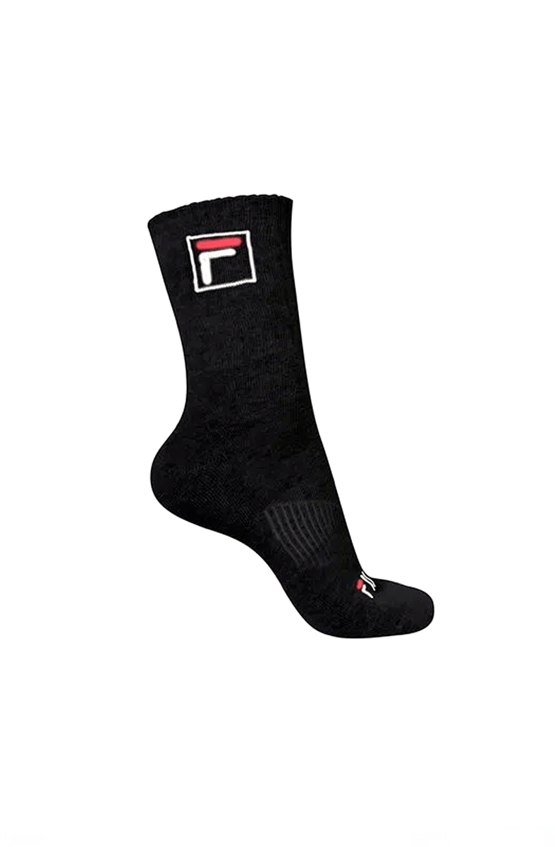 Meia Fila Kit 3 Pares Cano Alto Preto/Branco - NewSkull