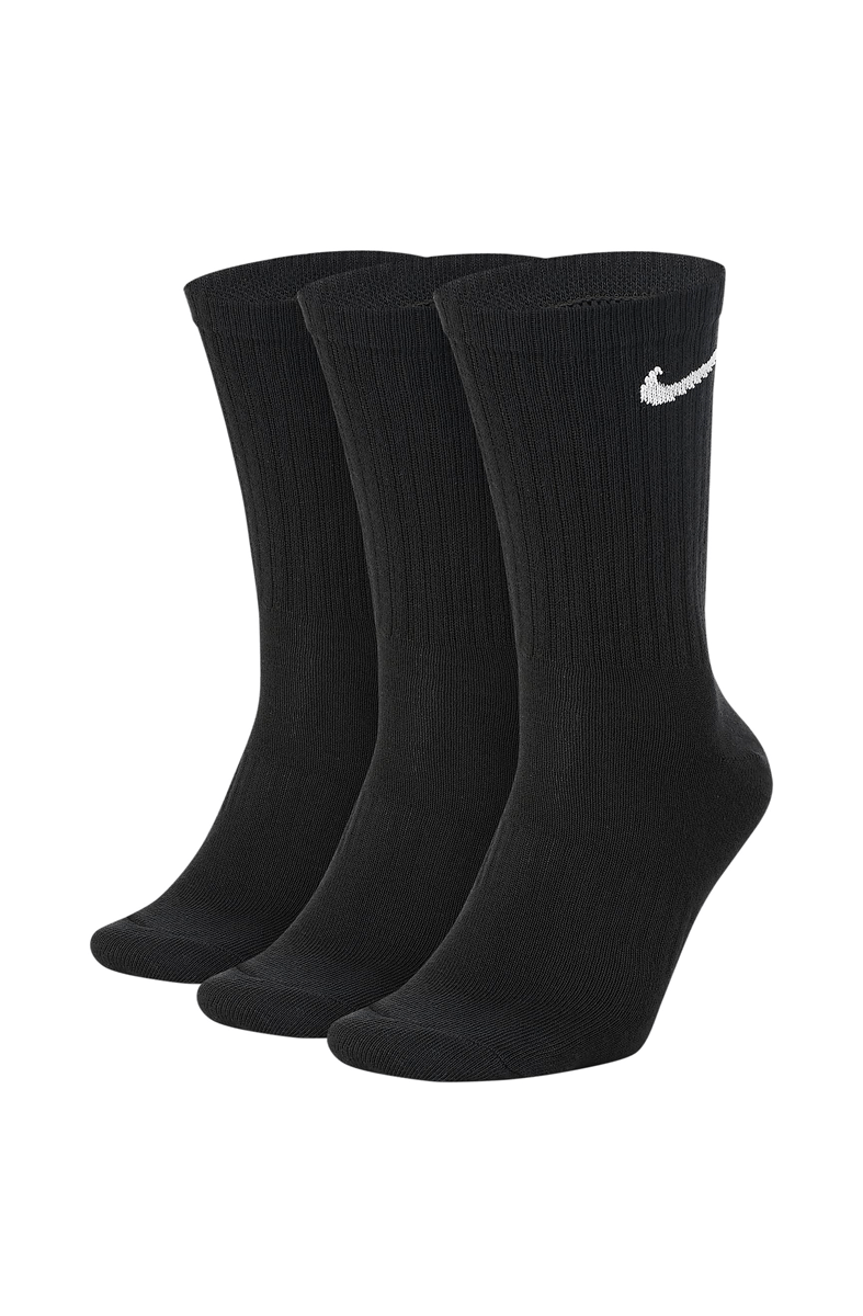 Meia Nike Cano Alto Everyday Cushion Pacote C/ 3 Pares Preto/Branco - NewSkull