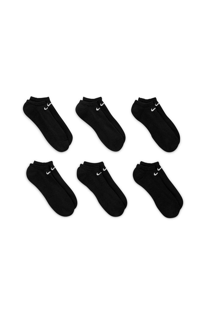 Meia Nike Everyday Cushioned (6 Pares) Masculina Preto/Branco - NewSkull