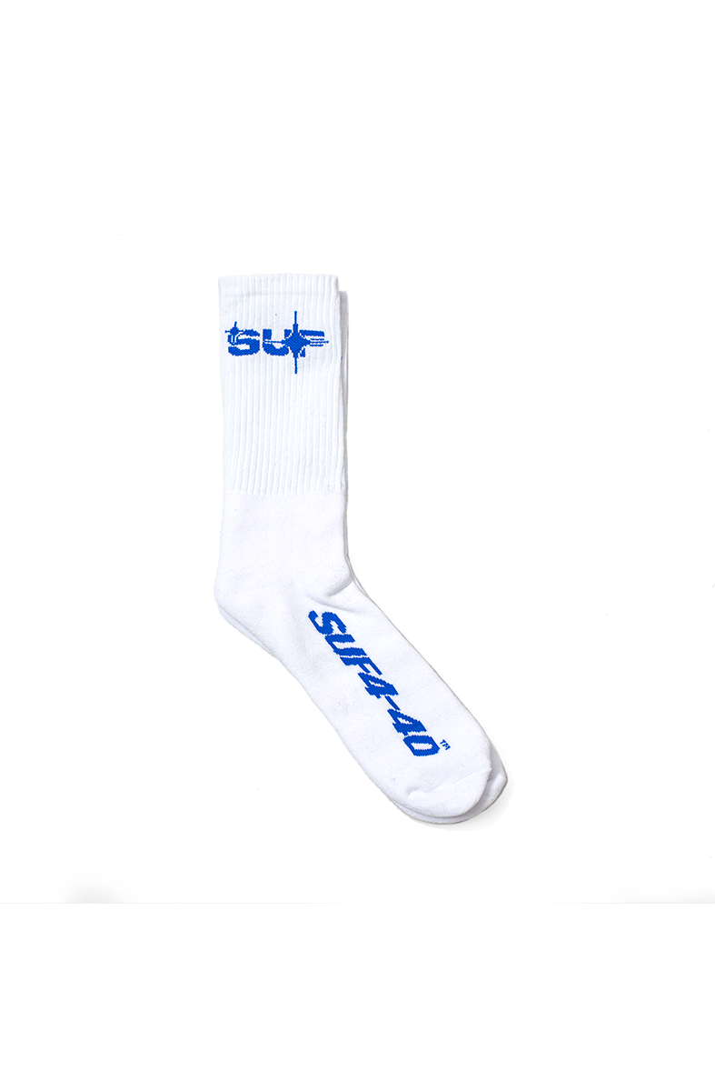 Meia Socks Sufgang 4 - 40 Branco/Azul - NewSkull