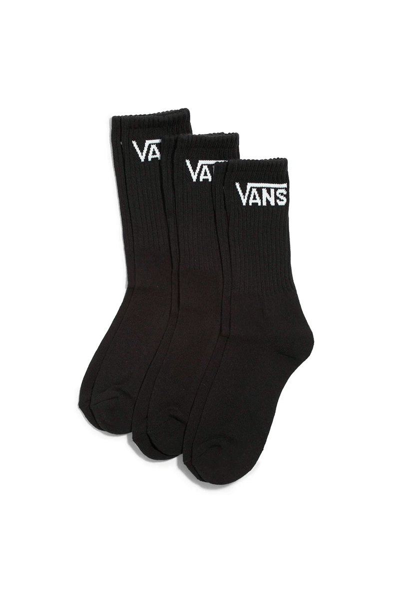 Meia Vans Classic Crew Infantil 3 Pares Preto - NewSkull